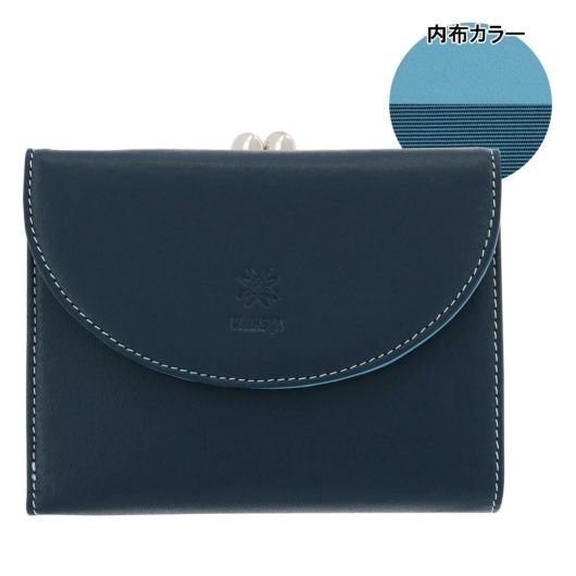COMME CA コムサ 二つ折り財布 がま口 本革 ボンシック
