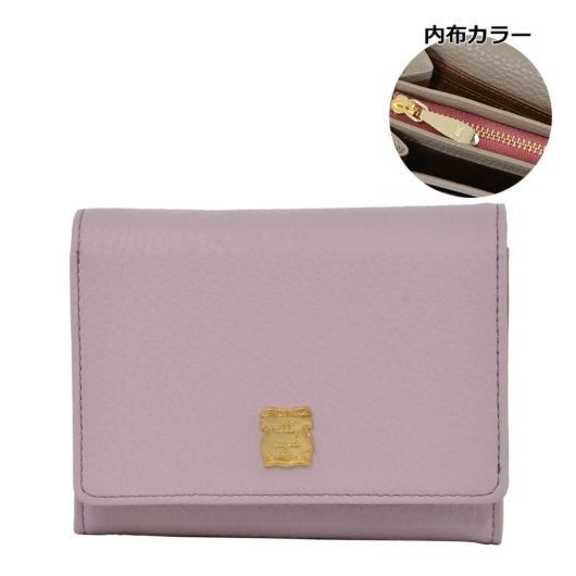 efffy エフィーふたつ折り財布 ピンク