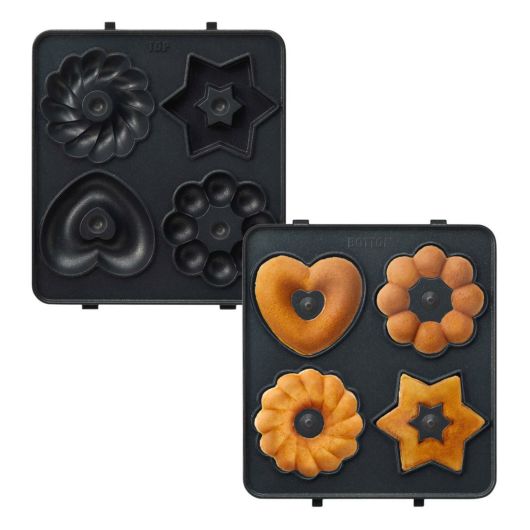 ブルーノ プレート ホットサンドメーカーシングル用 <br>BOE043-WAFFLE/TART/FISH/GATEAU/DONUT BRUNO｜オプション ドーナツ ワッフル ミニタルト おさかな たい焼き プチガトー ケーキ 焼き菓子 キッチン家電 調理器具 おしゃれ かわいい