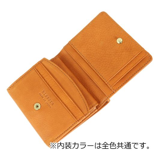キソラ 二つ折り財布 オリーブヌメ ユニセックスKIEN-162