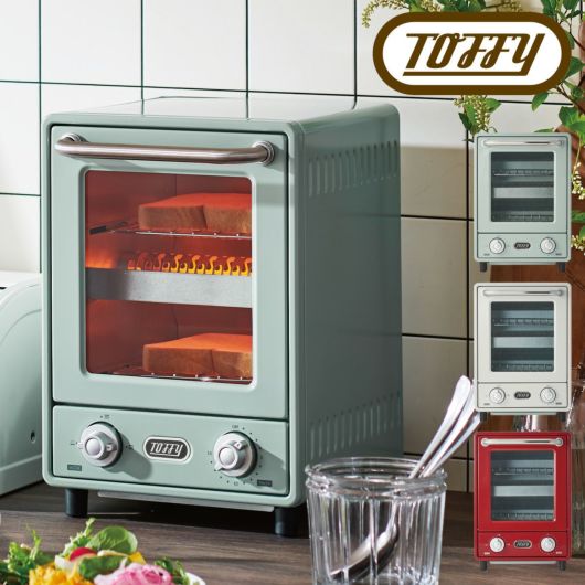 トフィー オーブントースター <br>K-TS4 Toffy｜トースター 2段 スリム キッチン家電 調理器具 シンプル レトロ おしゃれ かわいい LADONNA ラドンナ 1年保証