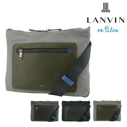 ランバンオンブルー ショルダーバッグ B5 ラナ メンズ 日本製 Lanvin En Bleu 横型 異素材 ショルダーバッグ サックスバー Sac S Bar公式サイト