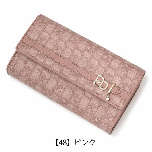 ピンキーアンドダイアン 長財布 本革 かぶせ 大容量 レディース