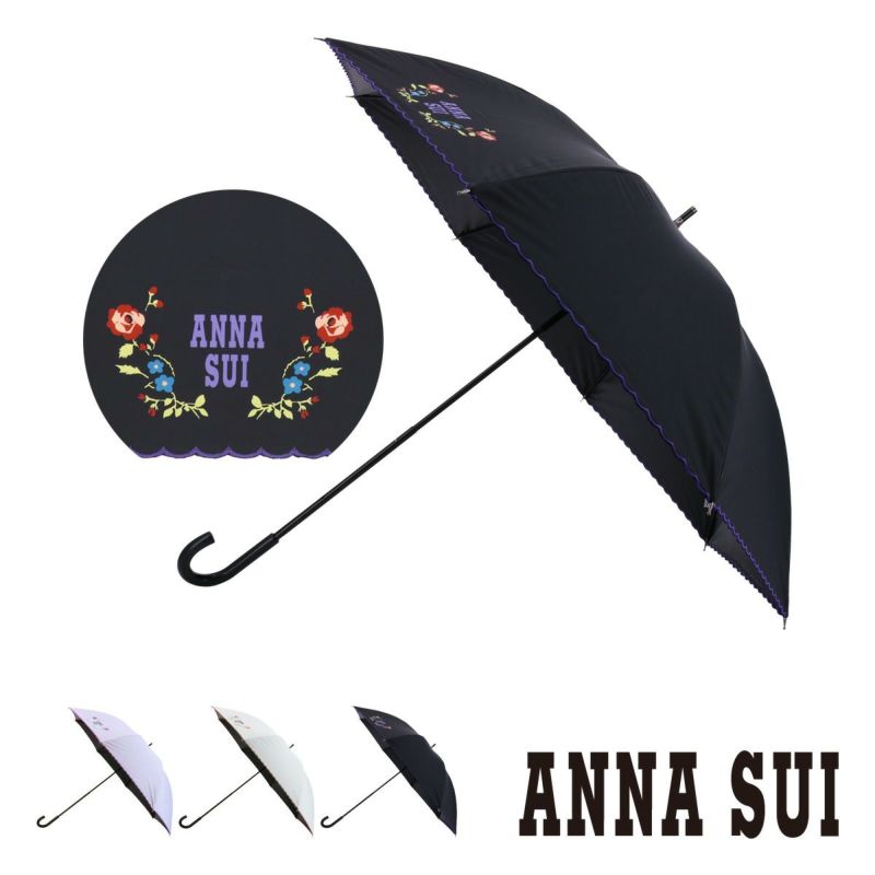 木造 098 新品 アナスイ ANNA SUI 折りたたみ傘 晴雨兼用 50cm