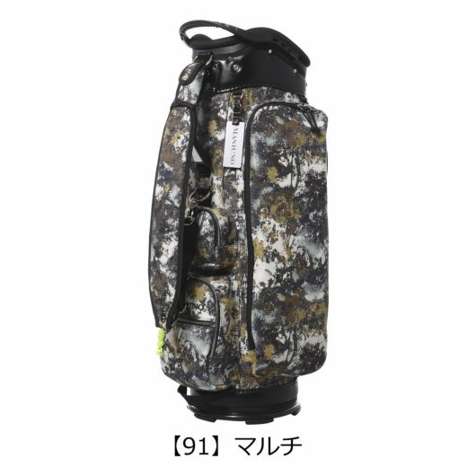 MANTUNO キャディバッグ グレー・イエロー迷彩 マニウノ ゴルフ キャディバッグ カート型 9分割 9.5型 46インチ