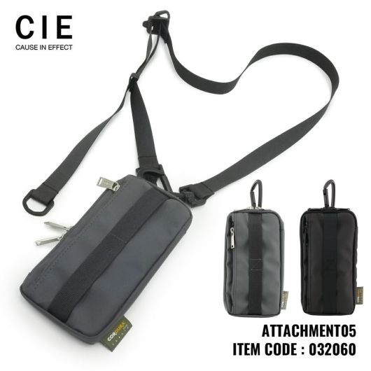 CIE スマホショルダー スマホポーチ GRID3 ATTACHMENT05 メンズ レディース 032060 <br>シー グリッド3 | ショルダーバッグ 斜めがけ ナイロン 防水 撥水 軽量 日本製