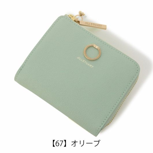 ジルスチュアート 本革 レザー 二つ折り財布 レディース
