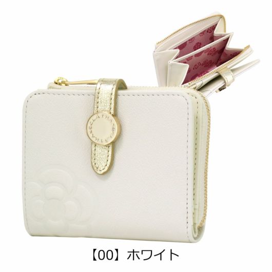 クレイサス 二つ折り財布 レディース 本革 ブラン 188402 CLATHAS