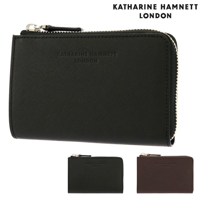 KATHARINE HAMNETT かぶせ長財布 本革 P36630 ネイビー KATHARINE HAMNETT 最大42% 7/17限定 キャサリンハムネット 財布