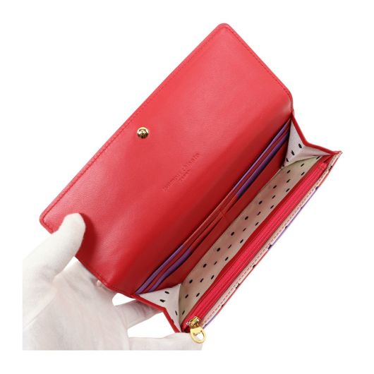 ツモリチサト キャリー 長財布 かぶせ がま口 本革 tsumori chisato