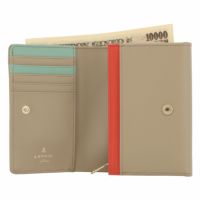 ランバンオンブルー 二つ折り財布 本革 レディース
