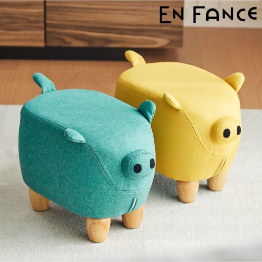 アンファンス スツール ぶた アニマル Steve Jr. EF-ST01J EN FANCE | ミニサイズ 一人暮らし 腰掛け オットマン かわいい