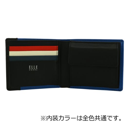 エルオム 二つ折り財布 本革 メンズ マルセイユ XP36185 ELLE