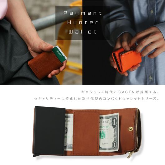 カクタ 三つ折り財布 PAYMENT HUNTER WALLET -ELBAMATT- 2022 メンズ