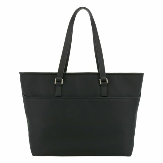 良品】comme ca menトートバッグ ビジネスバッグ オールレザー 青