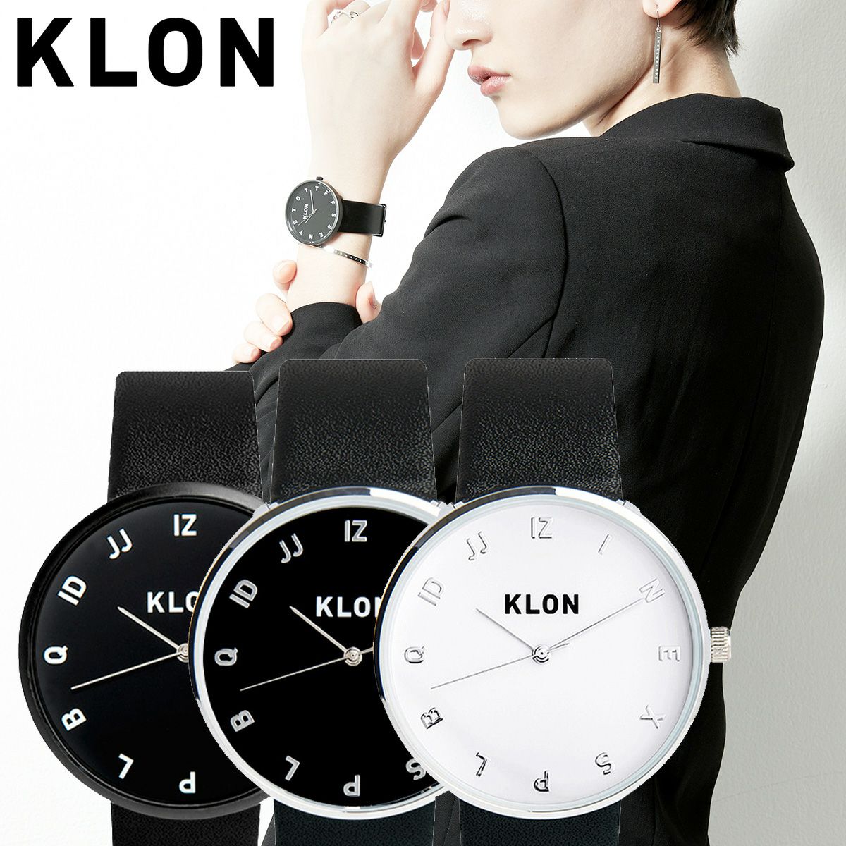 kLON シルバー 腕時計 40mm KLON HIDE TIME BLACK Ver.SILVER | 腕時計