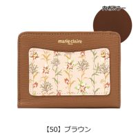 マリクレール 二つ折り財布 ミニ財布 フラワリー レディース