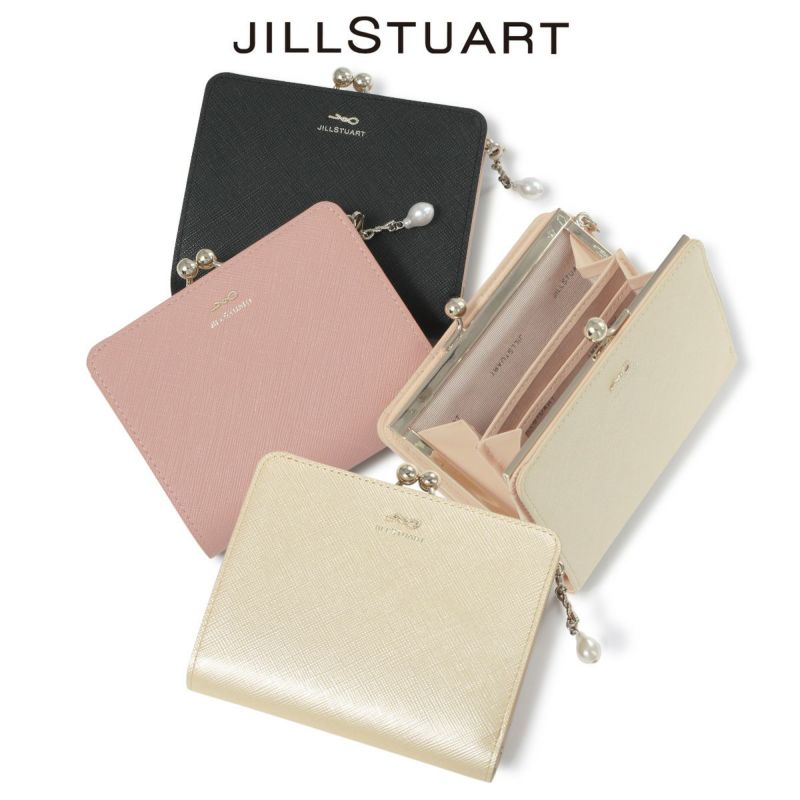 ジルスチュアート 財布 二つ折り 本革 ギフト レザー レディース JSLW3AS1 グローリア JILLSTUART がま口 リボン ラメ 大人  かわいい シンプル 牛革 | 二つ折り財布 | サックスバー SAC'S BAR公式サイト