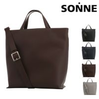 新品 SONNE PU 2WAYトートバッグ ORDINARY ネイビー 新品 SONNE PU 2WAYトートバッグ ORDINARY ネイビー
