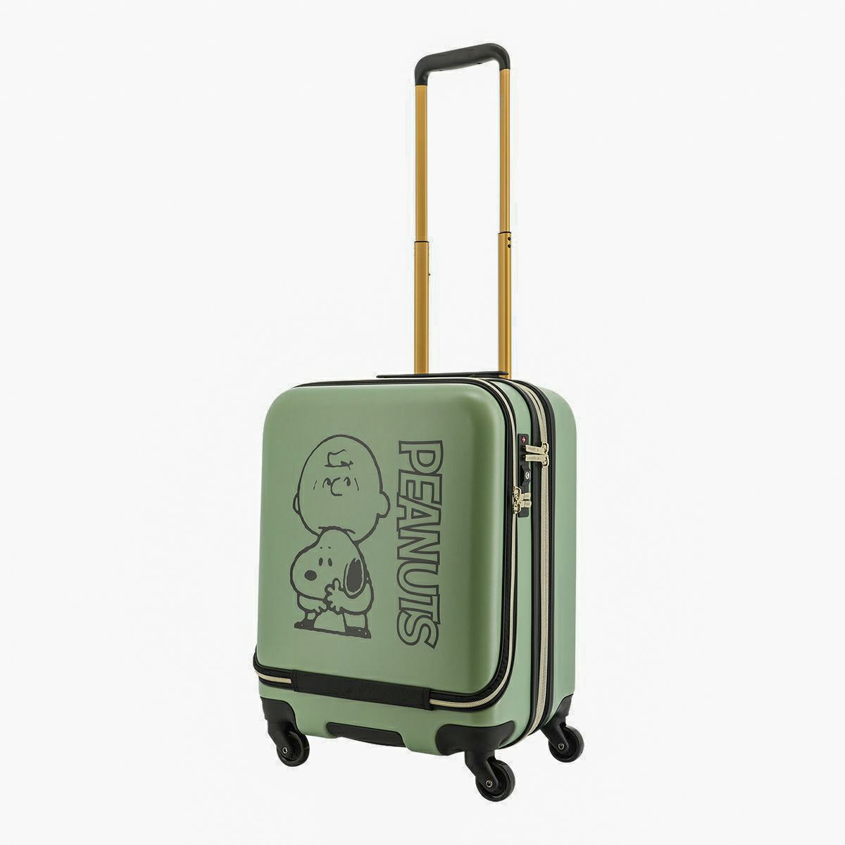PEANUTS スヌーピー キャリーケース グリーン4輪 ハードケース TSA