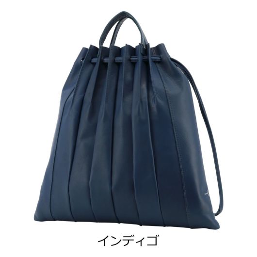 テュケー リュック 巾着バッグ 本革 メンズ レディース プリーツ 101