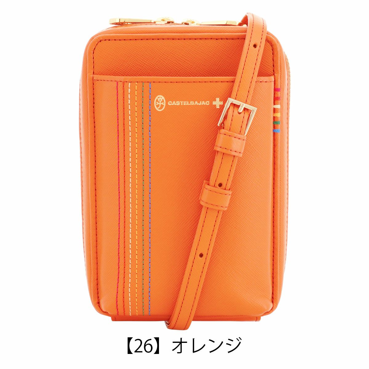 カステルバジャック スマホショルダー メンズ レディース 本革 027102