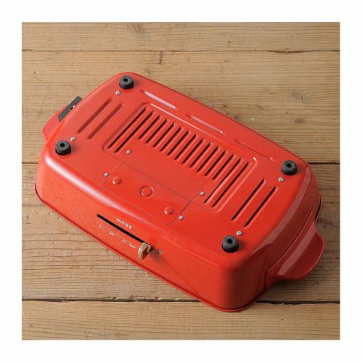 BRUNO ホットプレートグランデサイズ BOE026 深鍋セット　赤 ブルーノ ホットプレート グランデ 深鍋 セット BOE026-DPOTBOX