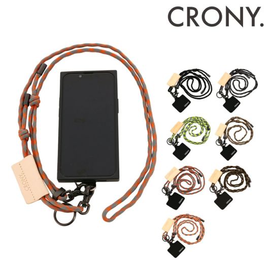 クルニー スマートフォンストラップ 直径6mm メンズ レディース CRS-00001 <br>CRONY. Smartphone Strap 首掛け 肩掛け 斜めがけ スマホ ストラップ ネックストラップ ショルダーストラップ 紐