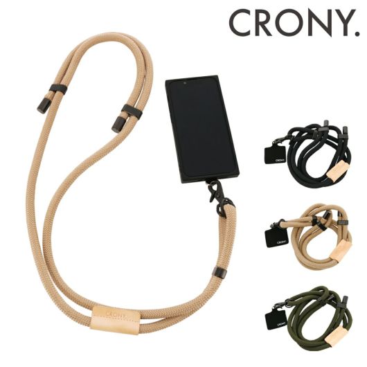 クルニー スマートフォンストラップ 直径10mm メンズ レディース CRS-00002 <br>CRONY. Smartphone Strap 首掛け 肩掛け 斜めがけ スマホ ストラップ ネックストラップ ショルダーストラップ 紐