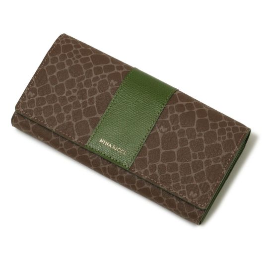 ニナリッチ 長財布 本革 かぶせ レディース 85-8006 グレインヌーボー