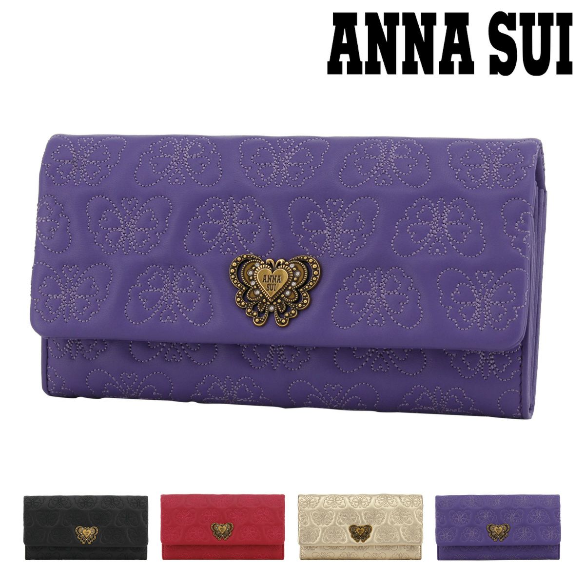 アナスイ 長財布 かぶせ 本革 レディース チェイス 317100 ANNASUI  