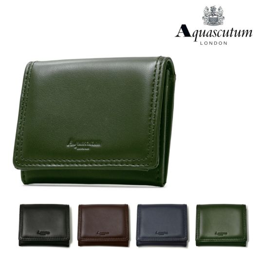 アクアスキュータム 二つ折り財布 メンズ サットン AQWS-001 Aquascutum｜本革 羊革 ラムレザー シンプル ブランド 男性 ギフト  プレゼント | 二つ折り財布 | サックスバー SAC'S BAR公式サイト