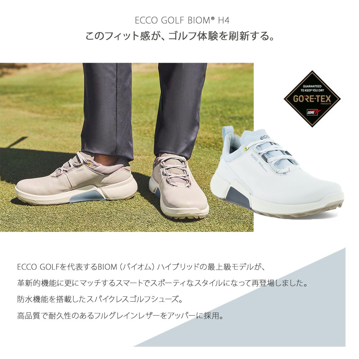 エコー ゴルフ シューズ バイオム エイチ フォー スパイクレス メンズ