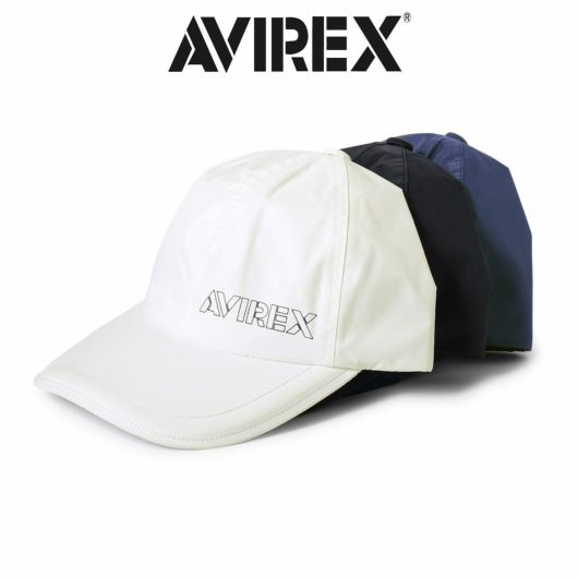 アヴィレックスゴルフ キャップ 帽子 レインキャップ メンズ<br> AVXBB1-43C AVIREX | 雨だれ防止 ロゴレインキャップ スポーツ ゴルフ サイズ調節可能