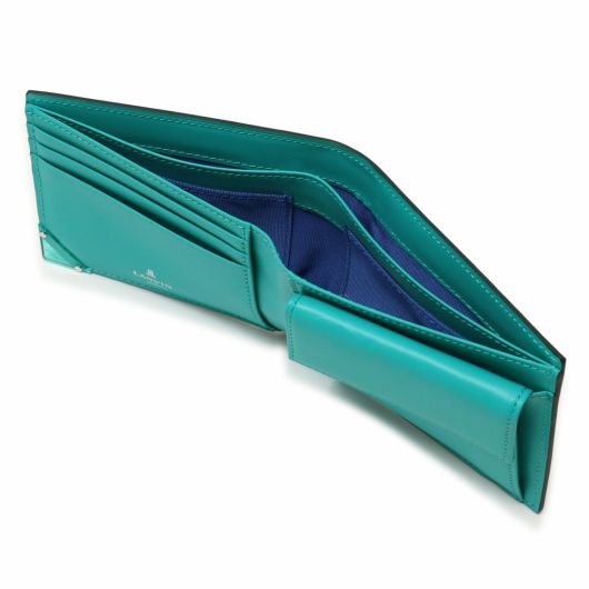 ランバンオンブルー 財布 二つ折り 本革 メンズ 513622 アクア LANVIN