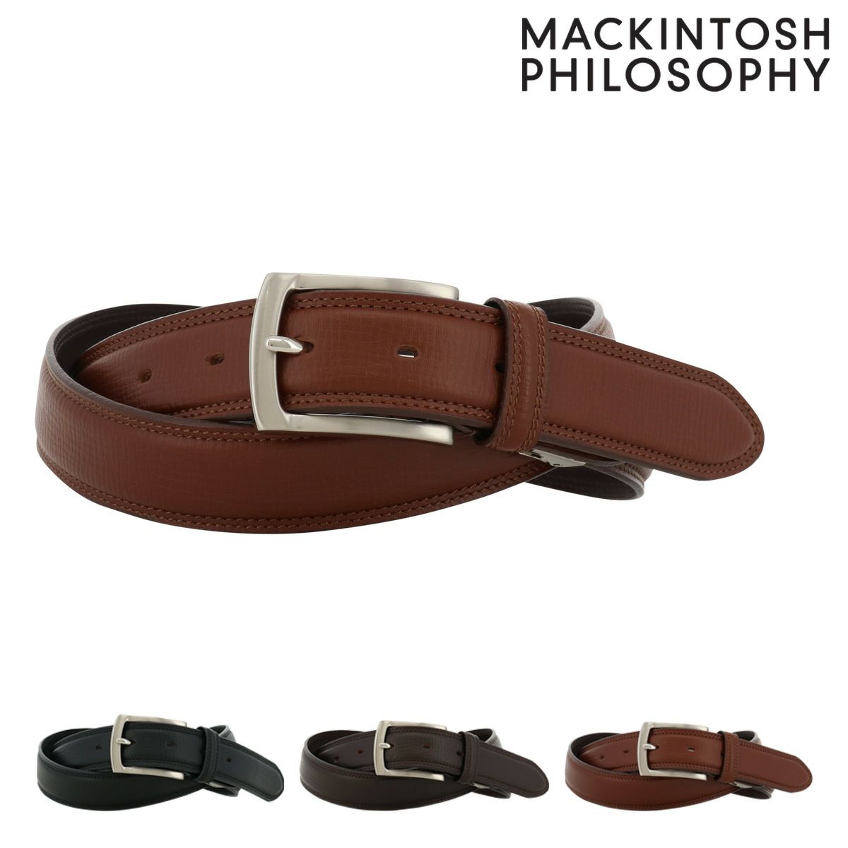 マッキントッシュ フィロソフィー ベルト 本革 メンズ ピンタイプ MAPB