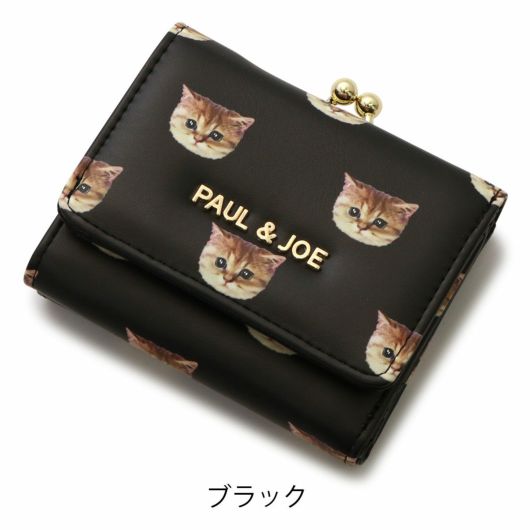 Paul & Joe 三つ折り財布 猫プリント PAUL & JOE ACCESSOIRES ポール＆ジョー アクセソワ ミニ財布 三