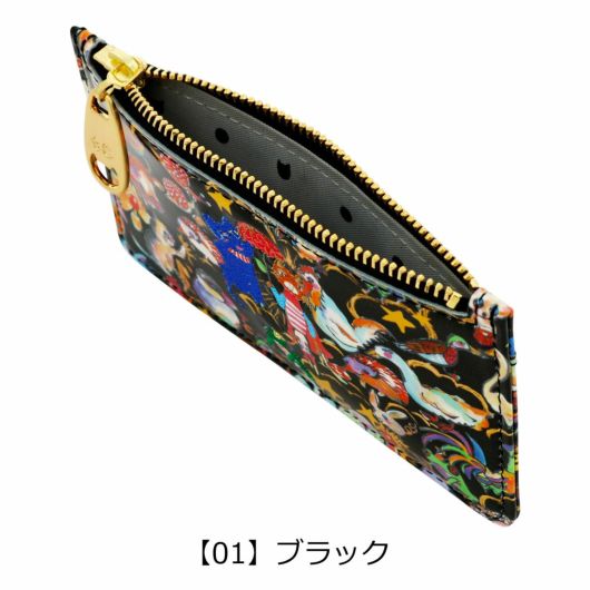 ツモリチサト キャリー フラグメントケース 本革 レディース