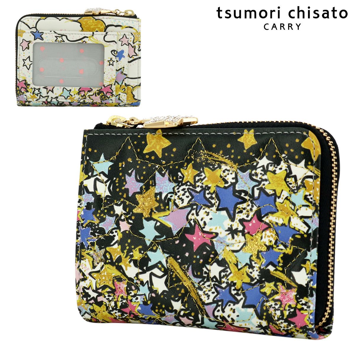 ツモリチサト キャリー 三つ折り財布 本革 レディース 日本製 57721 森のどうぶつたち tsumori chisato CARRY 刺繍  ミニ財布 折り財布 折り畳み 折りたたみ レザー 羊革 | 三つ折り財布 | サックスバー SAC'S BAR公式サイト