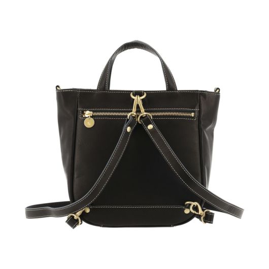 美品✨】キソラ 3way リュックサック ショルダーバッグ レザー 黒 レディース