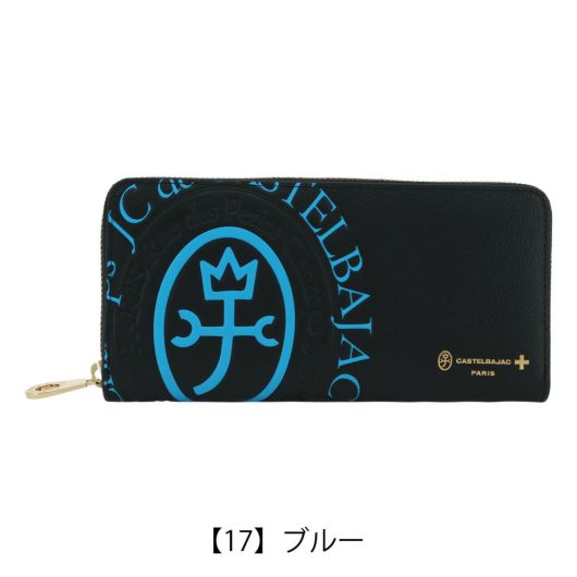 カステルバジャック 長財布 ラウンドファスナー 本革 メンズ