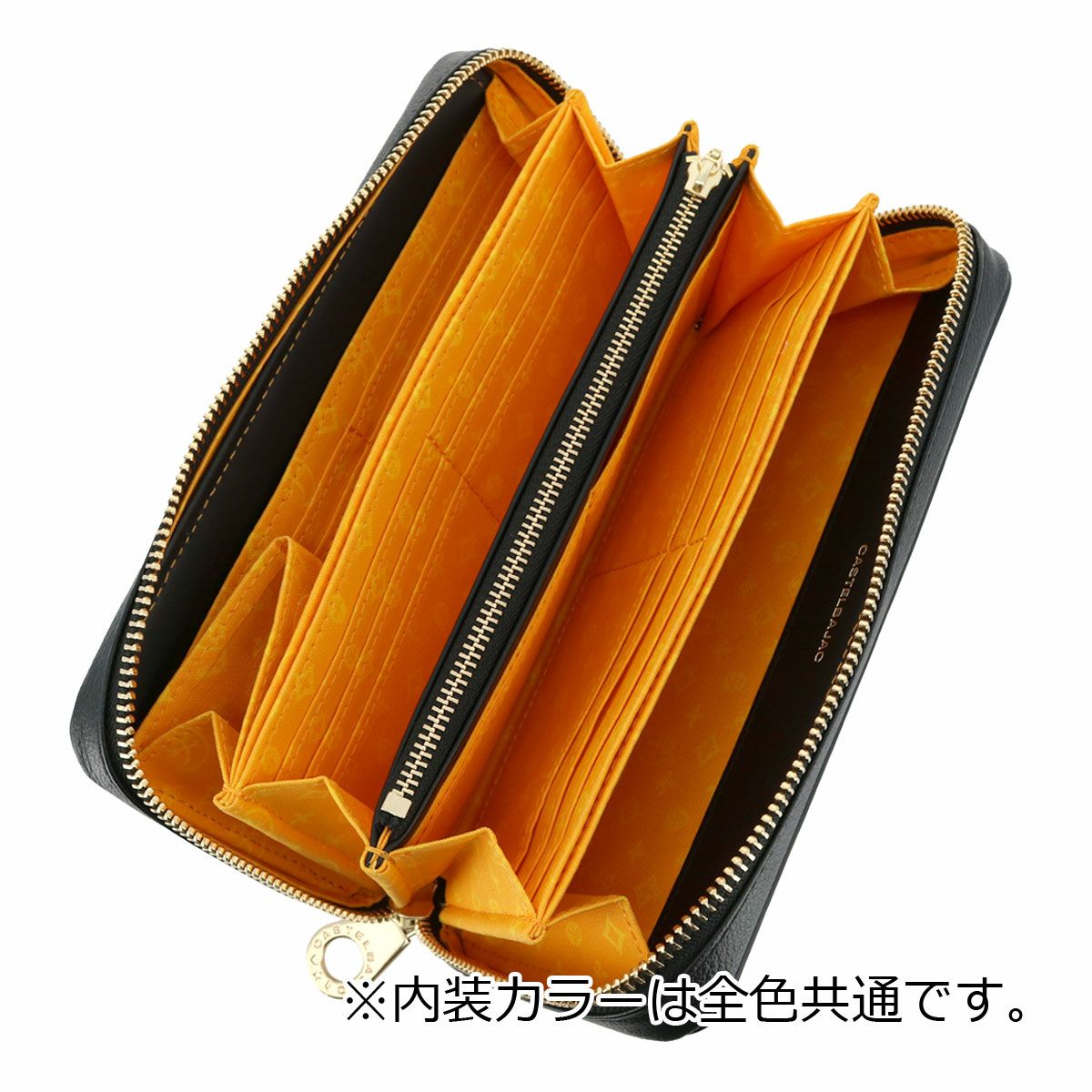 カステルバジャック 長財布 ラウンドファスナー 本革 メンズ コメット  