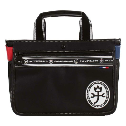 【未使用保管品】カステルバジャック トートバッグ 総柄 ロゴ メンズ 黒 白 未使用保管品】カステルバジャック トートバッグ 総柄 ロゴ メンズ 黒