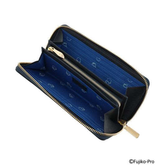 新品】efffy 長財布　ラウンドファスナー　ドラえもんコラボ　ライトブルー　青 新品】efffy 長財布 ラウンドファスナー ドラえもんコラボ