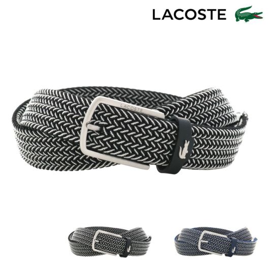 ラコステ ベルト 日本製 メンズ LB66480 <br>LACOSTE メッシュベルト カジュアル ビジネス ピン式バックル ワニ