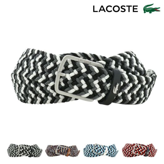 ラコステ ベルト 日本製 メンズ LB66680 <br>LACOSTE メッシュベルト カジュアル ビジネス ピン式バックル ワニ