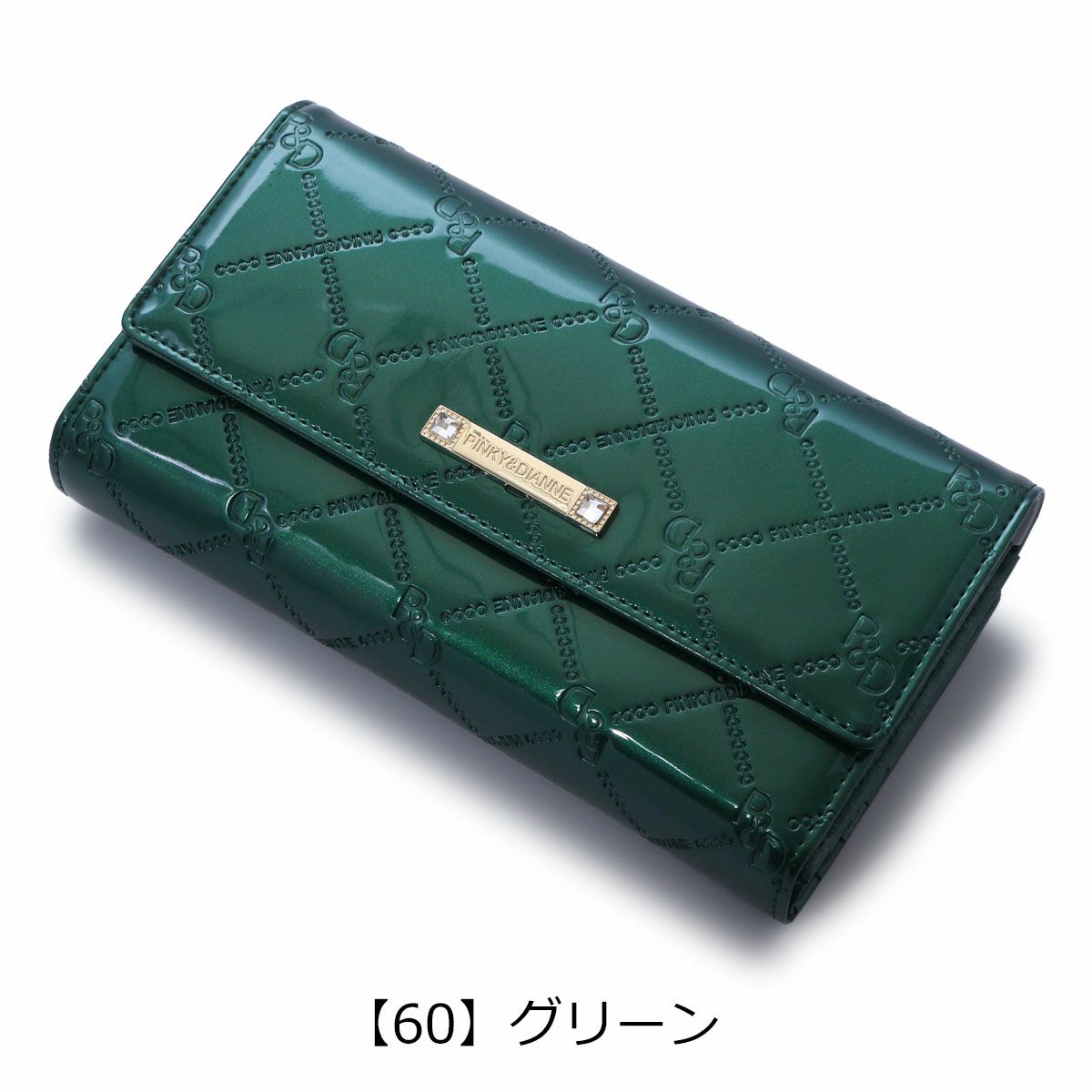 ピンキーアンドダイアン 長財布 かぶせ コモンエナメル PDLWFAT1