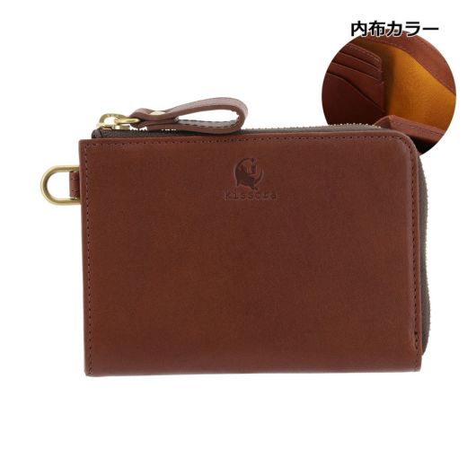 キソラ 二つ折り財布 L字ファスナー コルディノ ユニセックス