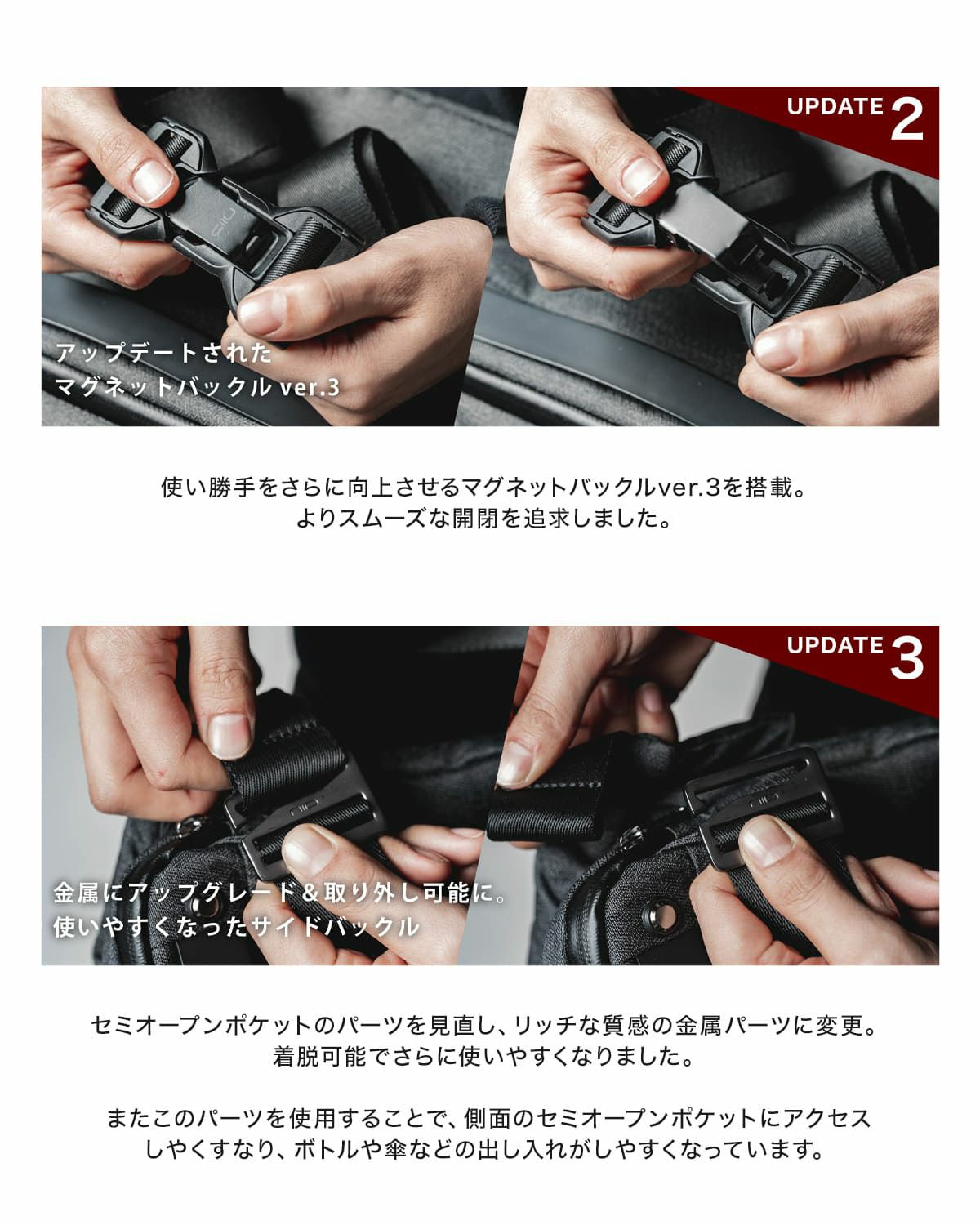 ニード ボディバッグ メンズ レディース R1 PRO NIID URBANATURE｜11