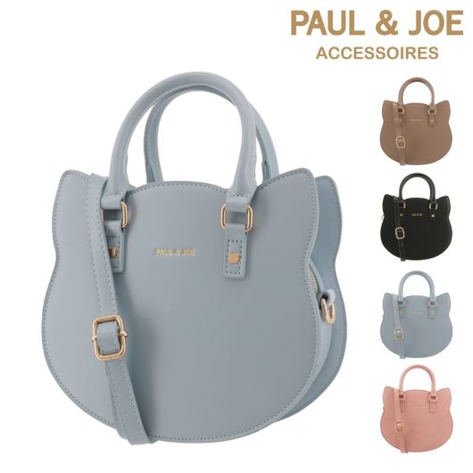 ポールアンドジョーアクセソワ ハンドバッグ レディース CAT FACE BAG<br> PJA-B1101 PAUL&JOE ACCESSOIRES 2way ショルダーバッグ ミニショルダー 猫 ロリータ